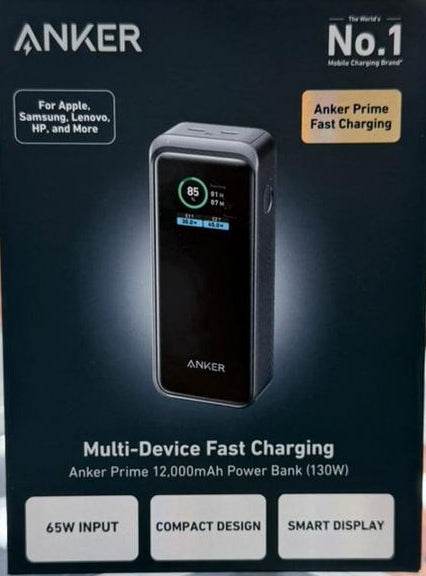 Anker Prime 12,000mAh Power Bank (130W)