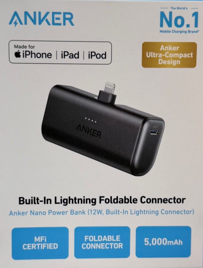 Anker 621 12W 5000mAh Built-In Lightning Foldable Connector